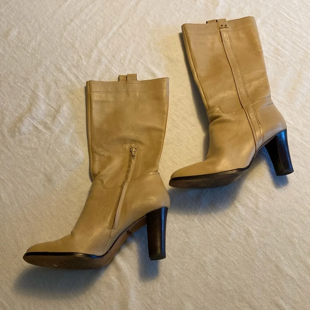 Anne Klein New York tan heeled tall boot - Picture 1 of 2